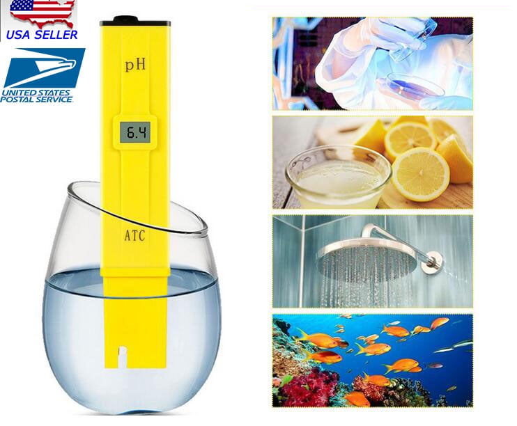 Digital PH Meter Tester Portable Pocket Water Pool Aquarium Wine Hydroponic USA 