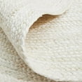 thumbnail image 5 of Authentic jute Solid Off White Rug, Unique Oval Design, various Sizes Available, 5 of 7