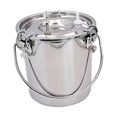 thumbnail image 1 of Cubo para máquina de ordeño multiusos resistente con tapa portátil bidón de leche de acero inoxidable 3 litros, 1 of 9