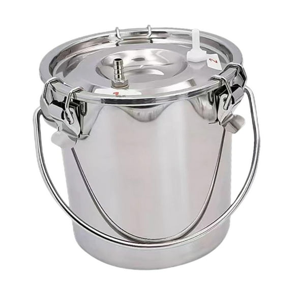 GROWTH TANK Milking Machine Bucket Easy Carrying Stainless Steel for Livestock Horse Cow 3L