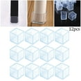 12 X Chair Leg Cap Square Covers Furniture Table Feet Floor Protectors