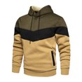 thumbnail image 3 of TBWYF Hooded Sweatshirt Men's Sports Sweater Long Sleeve Hoodies Pullover for Men Khaki S, 3 of 6