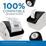Aegis Adhesives - Compatible Label Replacement for Brother DK-1209 (1.1 X 2.4”) Address & Barcode, Use with QL Label Printers - 12 Rolls + 1 Frame