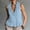 Blue, variant on Babysbule Women's Sleeveless V Neck Ruffle Trim Cotton Tank Top Casual Peplum Blouse for Summer Daily Wear Vacation Dating