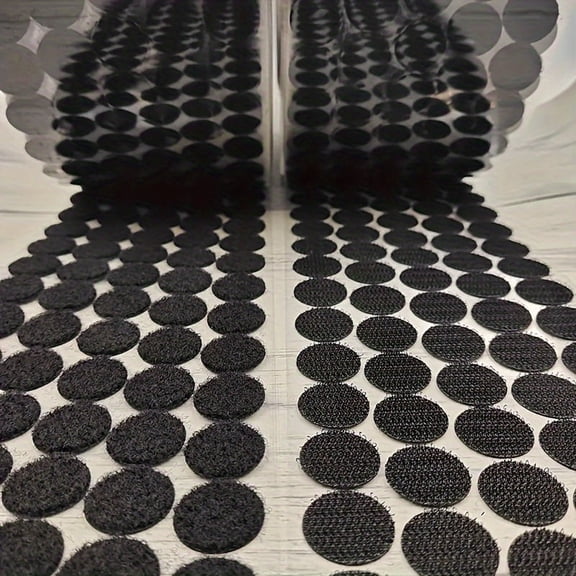 200 Pcs(100pairs) 20mm Diameter Self-Adhesive Transparent and Black Hook and Loop Dots Strong Perfect Adhesive Sticker for Classroom, Office, and Home.Mother's Day Gift,Handmade