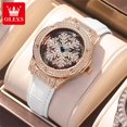 thumbnail image 1 of OLEVS Diamond Quartz Watch for Women Rotation Dial Star Snowflake Design Ladies Dress Wristwatch Bracelet Necklace Gift Box Set, 1 of 1