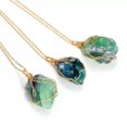 thumbnail image 7 of QQTDFG Women Fashion Gemstone Crystal Quartz Stone Natural Fluorite Pendant Necklace-Green, 7 of 7