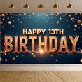 thumbnail image 5 of Glitter Design Happy 13th Birthday Party Banner Gold Letters for Teen Celebration Event Backdrop Decorations, 5 of 7