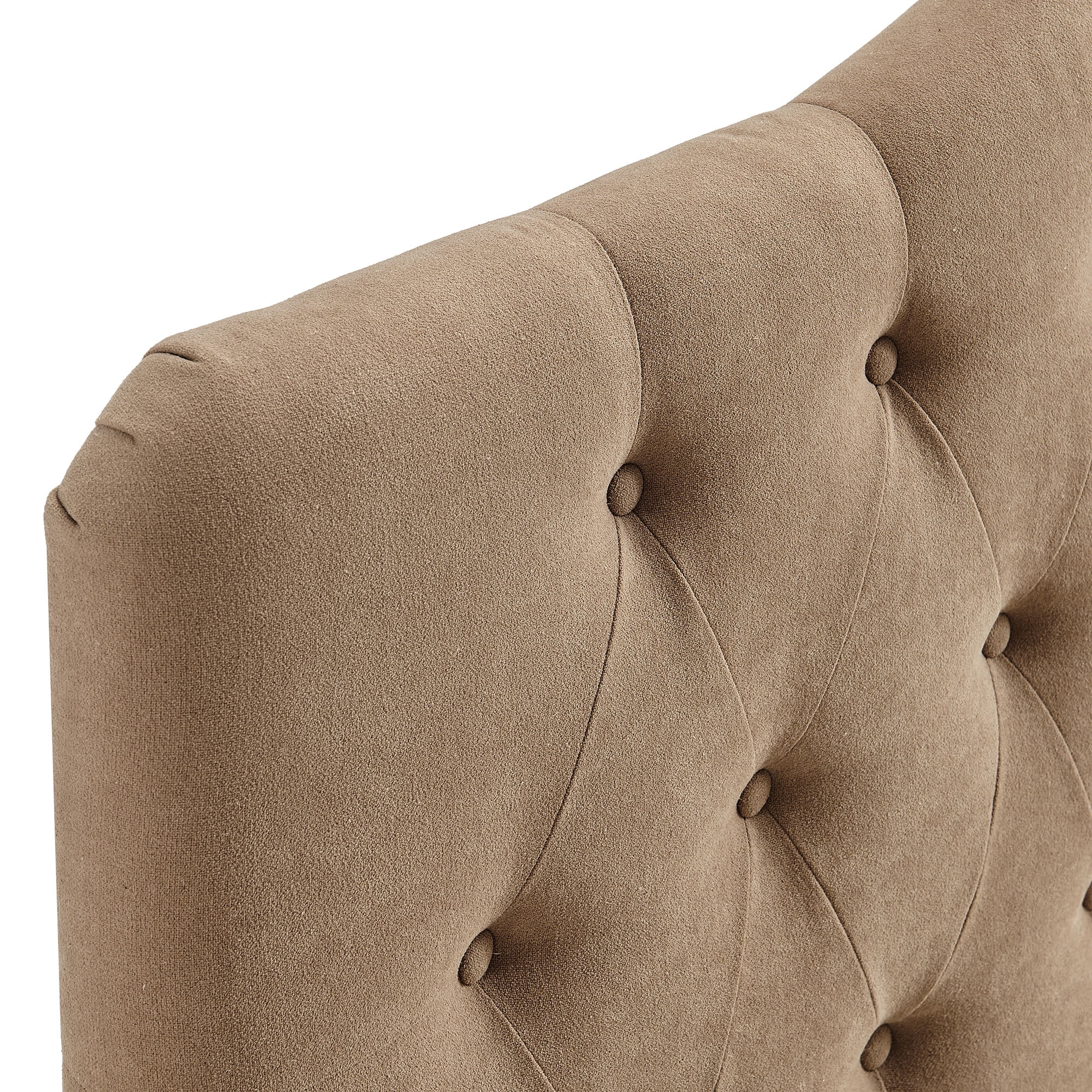 Annabel Premium Linen Blend Queen Headboard in Almond