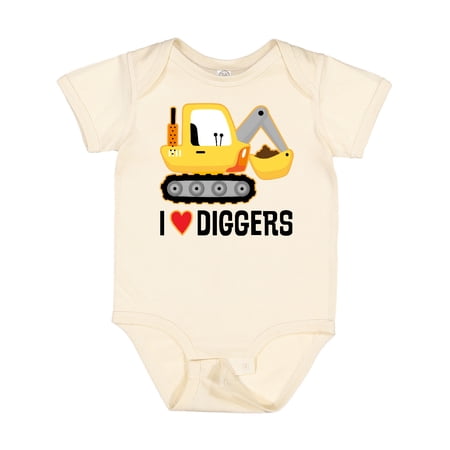 

Inktastic Construction Truck I Love Diggers Gift Baby Boy or Baby Girl Bodysuit