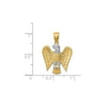 thumbnail image 4 of 14k Yellow Gold and Rhodium Two-Tone Eagle Pendant for Men, Symbol of Strength and Freedom, Bold American Patriotic Jewelry, High-Polish Statement Necklace, 4 of 6