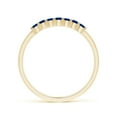 thumbnail image 2 of ANGARA Natural Half Eternity Seven Stone Sapphire Wedding Ring in 14K Yellow Gold for Women (Size-2mm) | September Birthstone, Anniversary, Jewelry Gift for Women | Natural Blue Sapphire Ring, 2 of 9