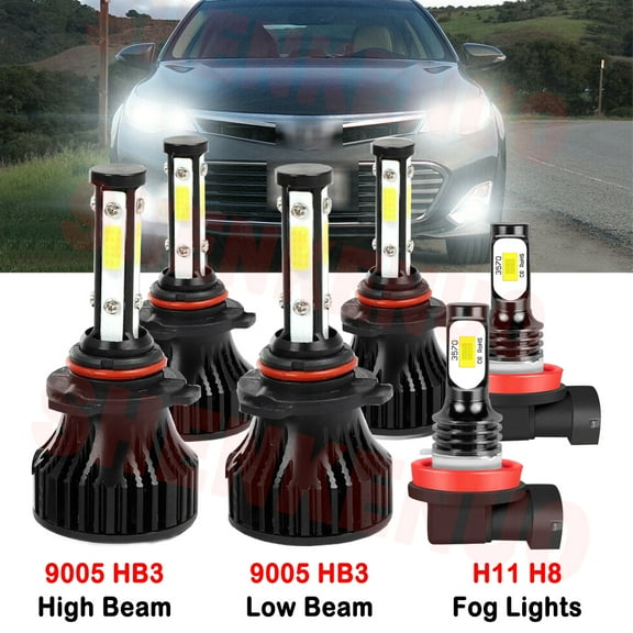 9005 High&Low Beam for Toyota Avalon 2013 2014 2015 LED Headlights H11 Fog Lights 6pcs