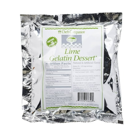 Chefs Companion Lime Gelatin Mix  24 Ounce -- 12 per case.