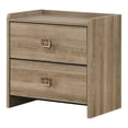 thumbnail image 3 of Furniture of America Mavric Modern Wood 2-Drawer Nightstand with Raised Top Edge, Dusty Oak, 3 of 11