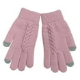 thumbnail image 6 of harmtty 1 Pair Women Winter Warm Gloves Solid Color Cold Prevention Windproof Thickened Riding Gloves Green, 6 of 8