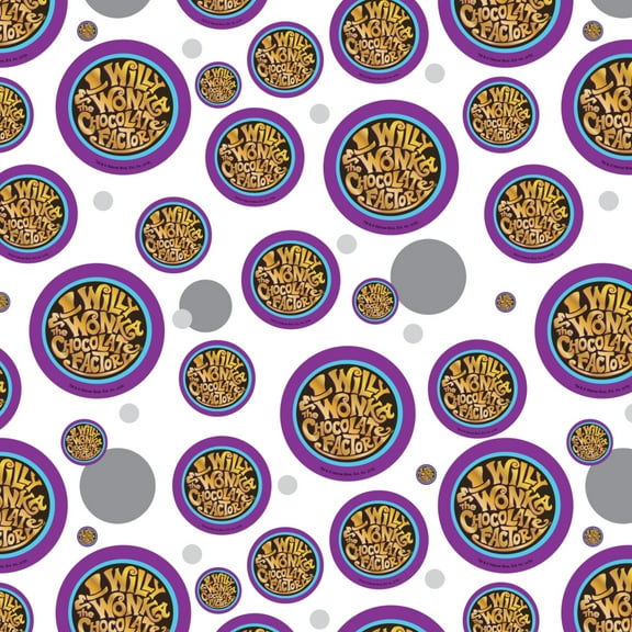 Willy Wonka and the Chocolate Factory Logo Premium Gift Wrap Wrapping Paper Roll
