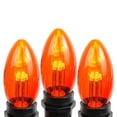 thumbnail image 3 of Novelty Lights 5 Pack C9 LED Outdoor String Light Patio Christmas Replacement Bulbs, Orange, C9/E17 Base, .75 Watt, 3 of 6