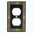 thumbnail image 2 of Metal Light Switch Plate Outlet Cover (French Victorian Frame - Single Duplex), 2 of 2