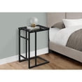 thumbnail image 4 of Monarch C-shaped Accent Table in Metal Black Marble Look, 4 of 5