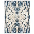 thumbnail image 1 of Unique Loom Hygge Shag Plush & Cozy Area Rug 8' x 10' Rectangle Blue/Ivory, 1 of 1