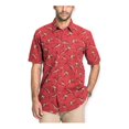 thumbnail image 2 of GH Bass & Co. Camisa abotonada con estampado de tibur?n para hombre, rojo, grande G.H. Bass & Co. Botones al frente, 2 of 2