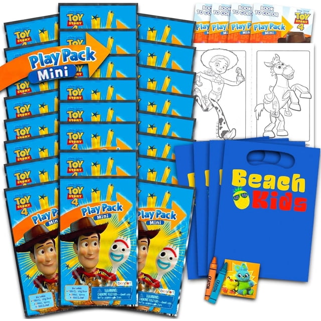 Set de obsequios para fiestas Disney Toy Story Mini con colores y pegatinas