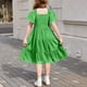 thumbnail image 4 of Teen Girls Dresses Summer Flutter Sleeve Smocked Dress Elegant A-Line Casual Sundress for Kids Ages 5-12 ,Sie:170, 4 of 4