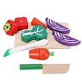 thumbnail image 3 of Paquete de 7 juguetes alimenticios Preescolar Cocina Cocina Cocina Playet Playet Fruit Educación DIY Formación Educación Early Educación Regalos para niños Verduras sidaley FN001352-01B, 3 of 6