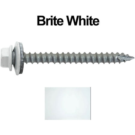 

Jake Sales Brand - #14 x 2-1/2 Metal Roof Screw ~250 - Hex Head - Type 17 Tip - EPDM Washer - BRIGHT WHITE