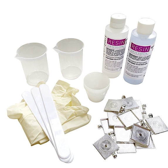 Resin Obsession Beginner Clear Epoxy Resin Crafting Kit for Jewelry Making
