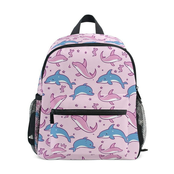 ALAZA Cartoon Dolphins School Backpack Small Bookbag Mini Bags