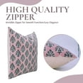 thumbnail image 2 of Fabdivine Handmade Eco-Friendly Floral Cotton Indoor Square Decorative Throw Pillow Cushion for Couch, Sofa, Patio , 14"X14", Pink, 2 of 4