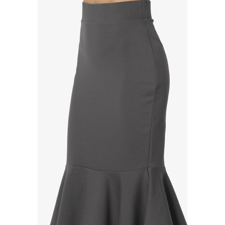 Peplum hem skirt grey hotsell