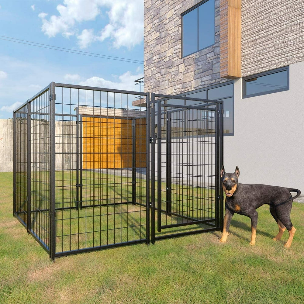 Jaxpety 8Panel 45.7"H Heavy Duty Dog Kennel Fence Enclosure Foldable