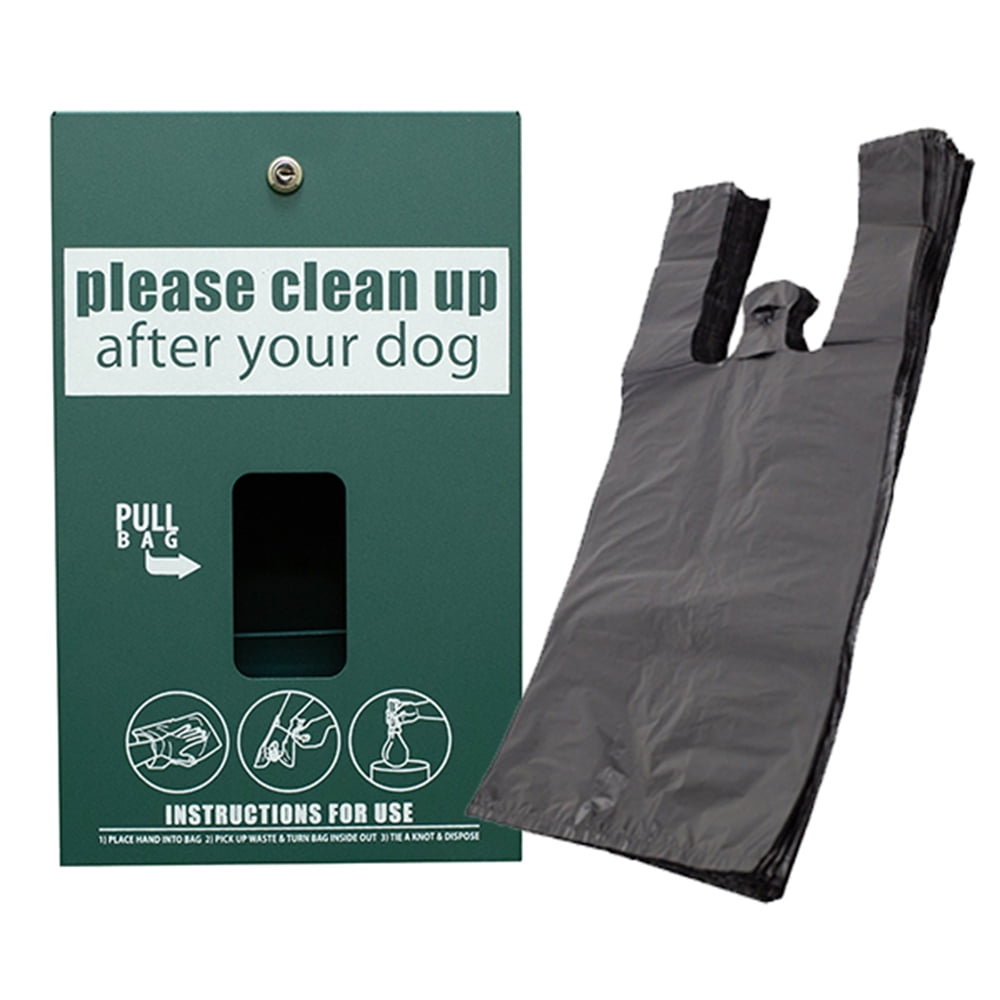 Ultimate™ Dog Waste Station / EZ_Tie Hanging Bag System (Matte Green)