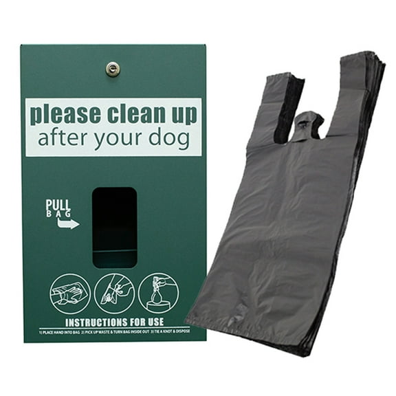 Standard Starter Dog Waste Station / EZ_Tie Hanging Bag System (Matte Green)