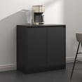 thumbnail image 2 of Buffet Cabinet with 2 Doors, Coffee Bar Cabinet with Adjustable Shelf, Modern Kitchen Buffet Sideboard with Storage for Living Room, Kitchen, Black, 2 of 10