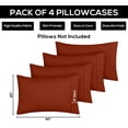 thumbnail image 3 of Fundas de almohada Utopia Bedding Queen, paquete de 4 unidades, microfibra, color naranja, 3 of 6
