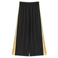 thumbnail image 5 of Hansber Kids Girls Wide-Leg Liturgical Palazzo Pants Celebration of Spirit Praise Dance Pants Baggy Trousers Black 6, 5 of 6