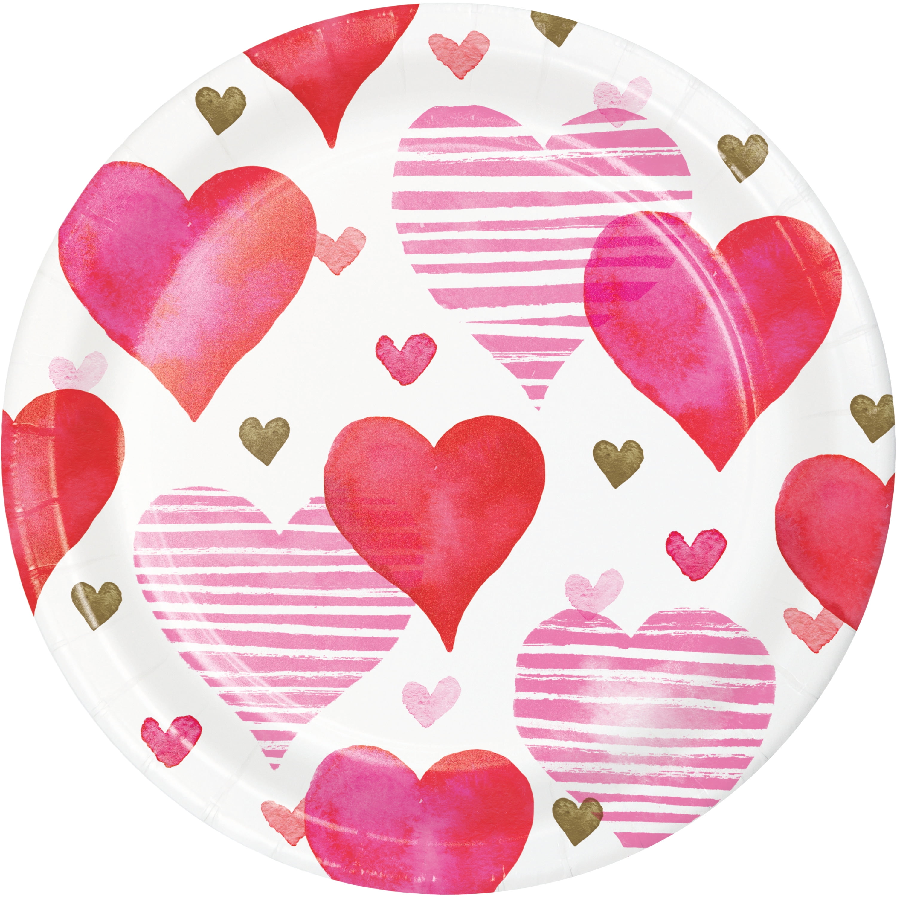 Valentine's Day Hearts Dessert Plates, 24 Count - Walmart.com