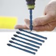 thumbnail image 4 of Cross Spearhead Drill Bit, 10Pcs Masonry Drilling Bits Easy Installation Reinforced Standard Sizes With 1/4in Hex Shank For Marble Concrete Glass ANGGREK Otros, 4 of 8