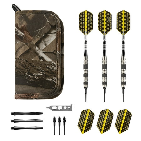 Viper Fan - Viper The Freak Soft Tip Darts Knurled and Shark Fin Barrel 18 Grams and Casemaster Realtree Hardwoods Deluxe Camouflage Dart Case
