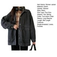 thumbnail image 7 of Women Denim Jacket Retro Single-breasted Loose Turn-down Collar Long Sleeves Solid Color Pockets Plus Size Lady Coat Commuting Shopping Jacket, 7 of 7