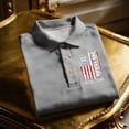 thumbnail image 2 of Men's USA 250th Anniversary Patriotic Polo Shirt, American Flag Print Short Sleeve Collared Top, Casual Loose Fit Independence Day Commemorative Shirt for Daily Wear(Grey13,XXXXXL), 2 of 4