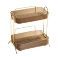 thumbnail image 1 of Cosmetics Organizer Rack Buffet Serving Tray Shower Plates for Home Kitchen Light Brown, 1 of 8