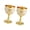 Golden white, variant on Set Of 2 30ml Metal Wine Cups Medieval Ornaments Embossed Mini Chalice Goblet