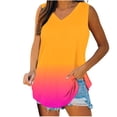 thumbnail image 3 of Ichuanyi Tank Tops for Women 2026 Summer Gradient Printed Top Shirts Casual Loose Fit V-Neck Sleeveless Tshirt Blouse, 3 of 9
