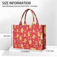 thumbnail image 3 of Large Capacity Tote Bag,Red Christmas Gingerbread Man Pattern Handbag Fashion Luxury Tote Bag,15.7"x13"x 5.1" Inches,Laptop Compatible, 3 of 6
