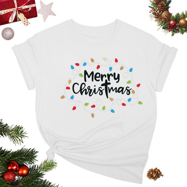 Puntoco Blusa de manga corta con estampado de moda para mujer, divertida camiseta de cuello redondo